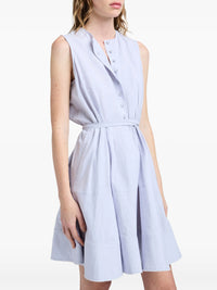 Robe chemise Kenziz sans manches en lin - Light Oxford Melange