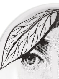 Tema e Variazioni n°24 round porcelain ashtray - Black & White