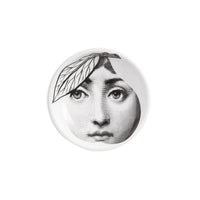 Tema e Variazioni n°24 round porcelain ashtray - Black & White