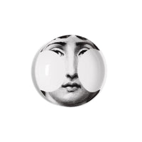 Tema e Variazioni n°149 round porcelain ashtray - Black & White