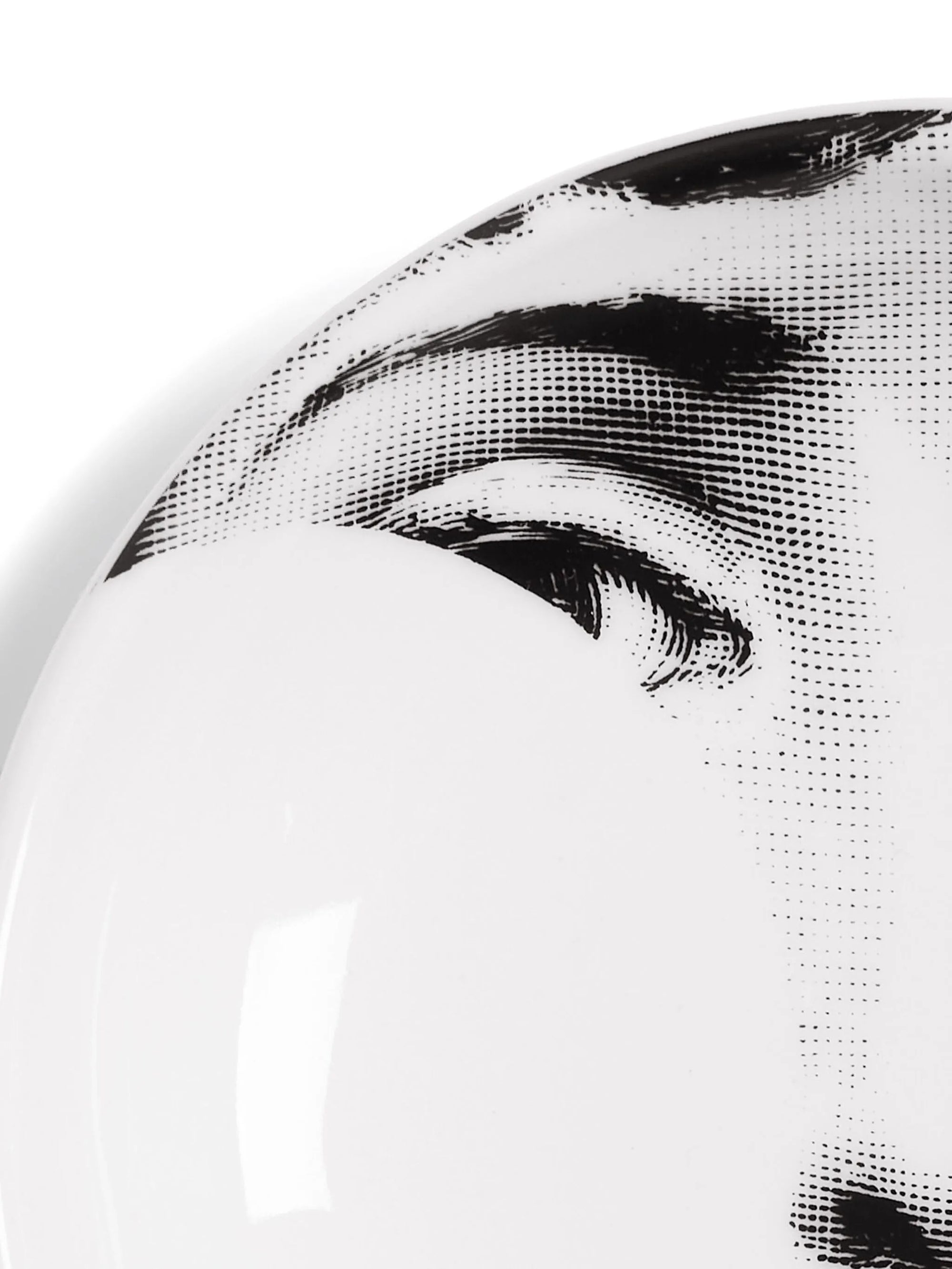Tema e Variazioni n°149 round porcelain ashtray - Black & White