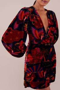Robe courte Crazy Mix - Bleu