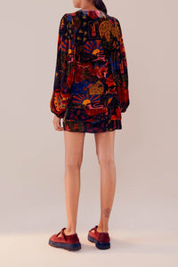 Robe courte Crazy Mix - Bleu