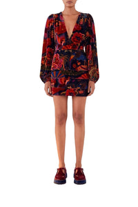 Robe courte Crazy Mix - Bleu