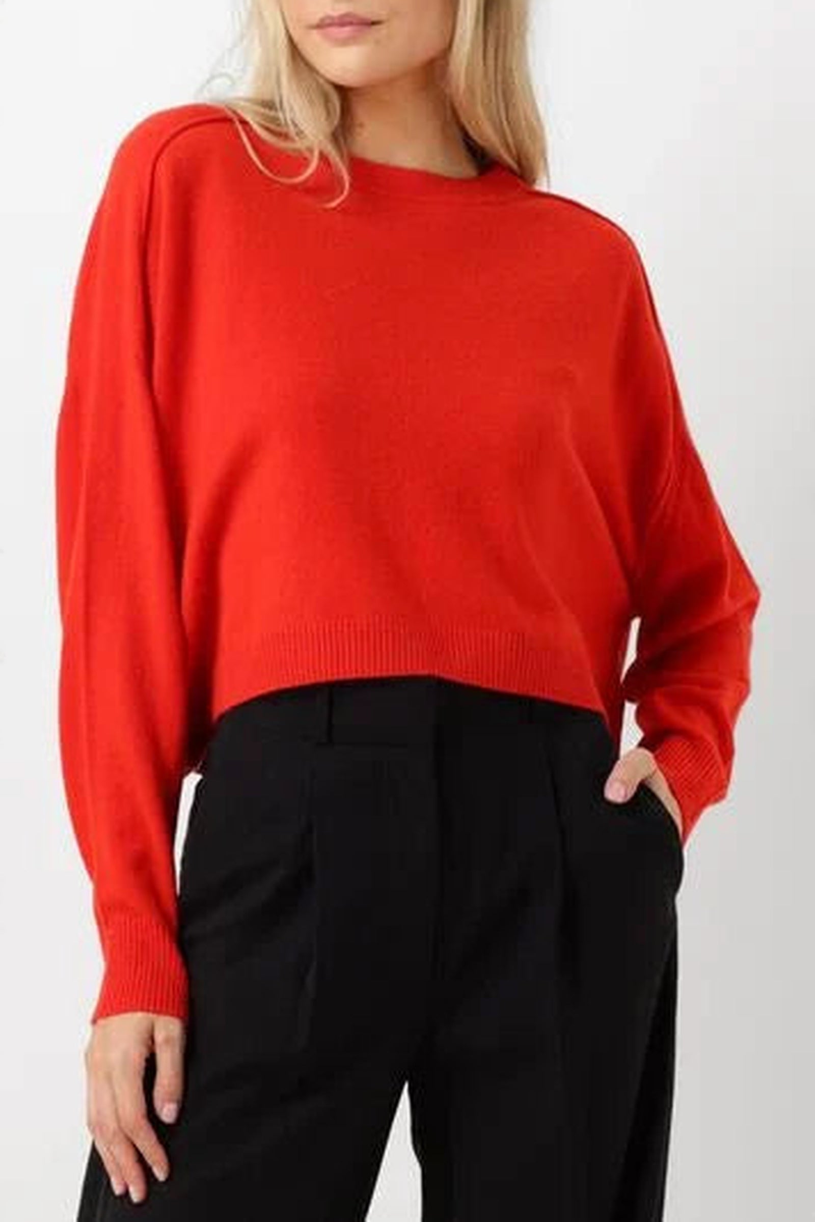 Pull Valérie en laine - Coquelicot