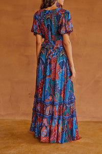 Blue Cool Leopard Robe longue - Blue Cool Leopard