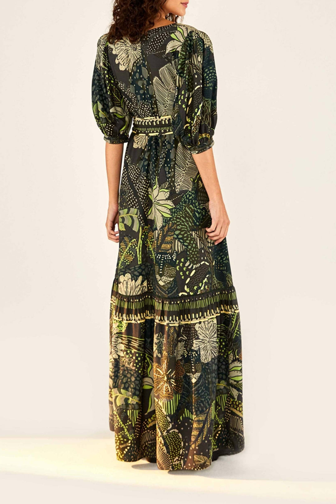 Robe longue Léopard cool - Vert
