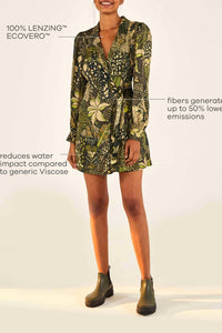 Green Cool Leopard Robe courte - Green Cool Leopard