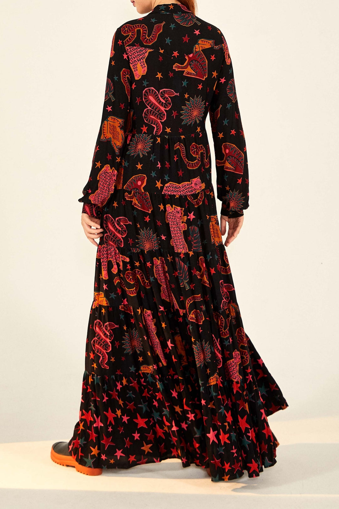 Animal Sky maxi dress - Black