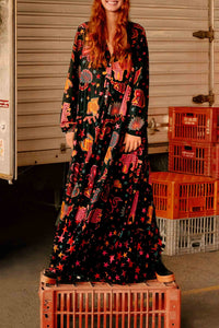 Animal Sky maxi dress - Black