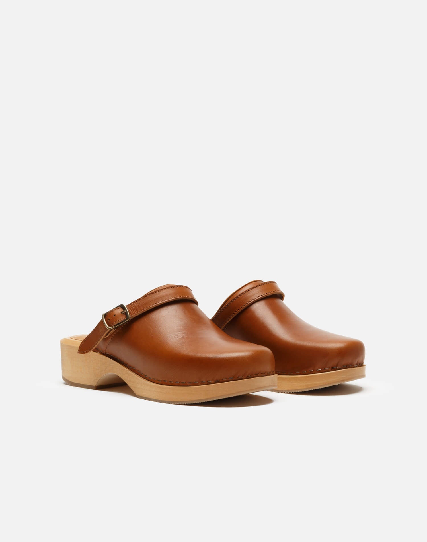 Classic clogs 70's 50 in leather - Cuoio Leather