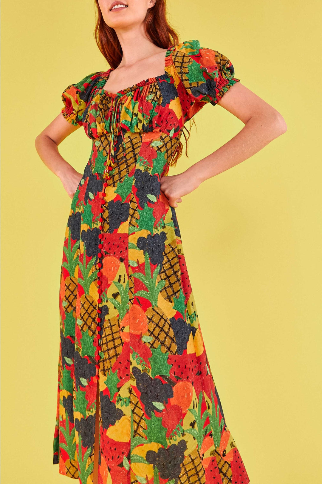 Robe midi Fruit Salad - Multicolore