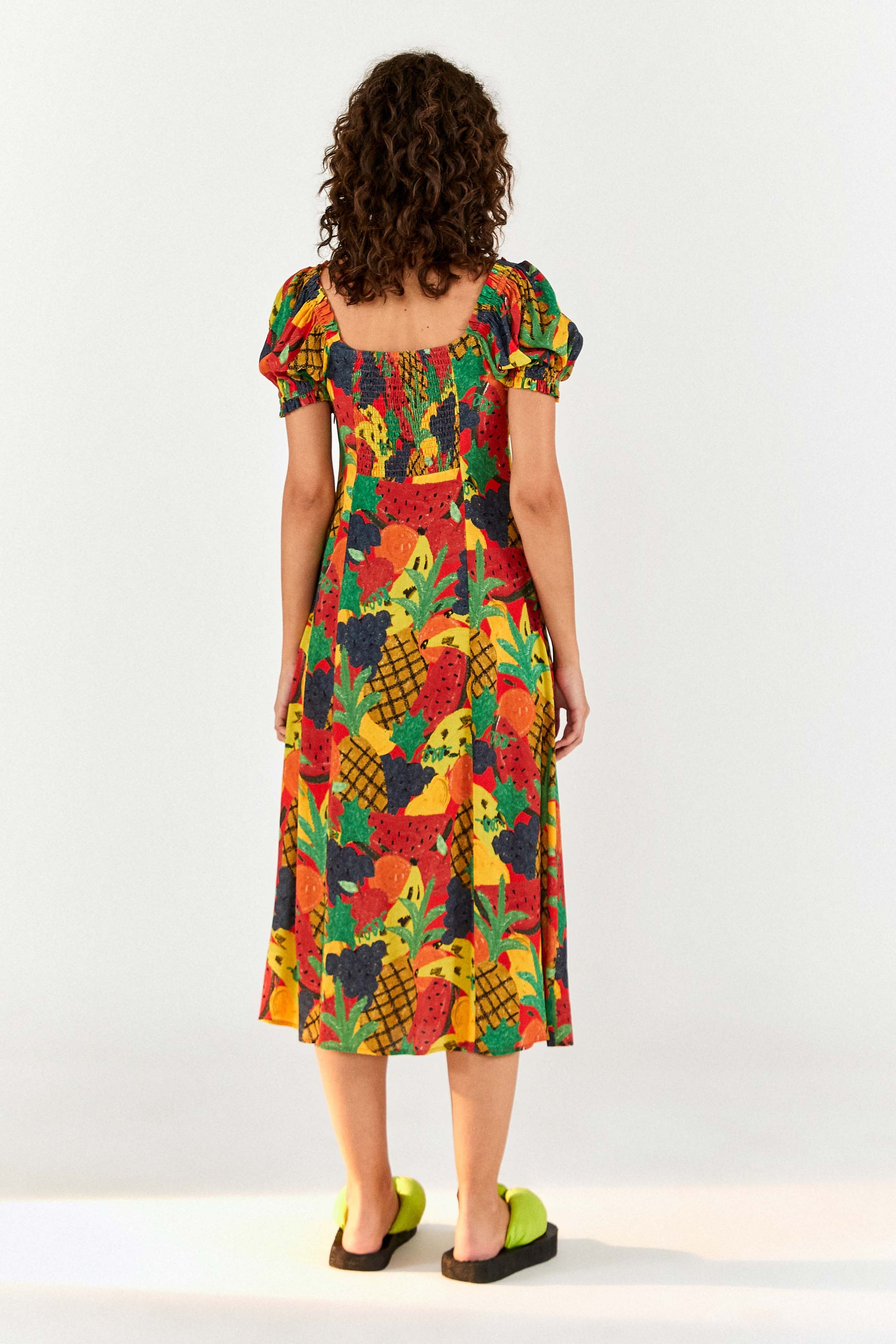 Robe midi Fruit Salad - Multicolore