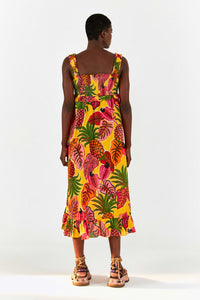 Fruit Dream midi dress in cotton - Multicolour