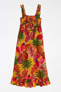Fruit Dream midi dress in cotton - Multicolour