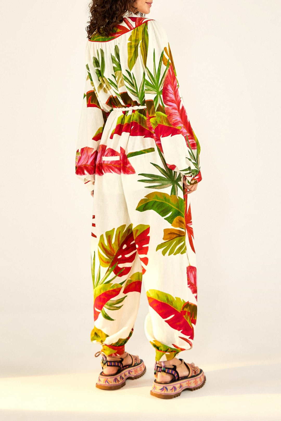 Combinaison Spring Forest en lin - Multicolore