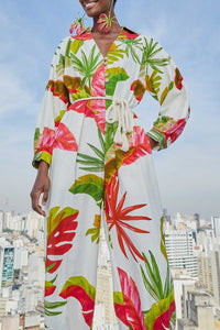 Combinaison Spring Forest en lin - Multicolore