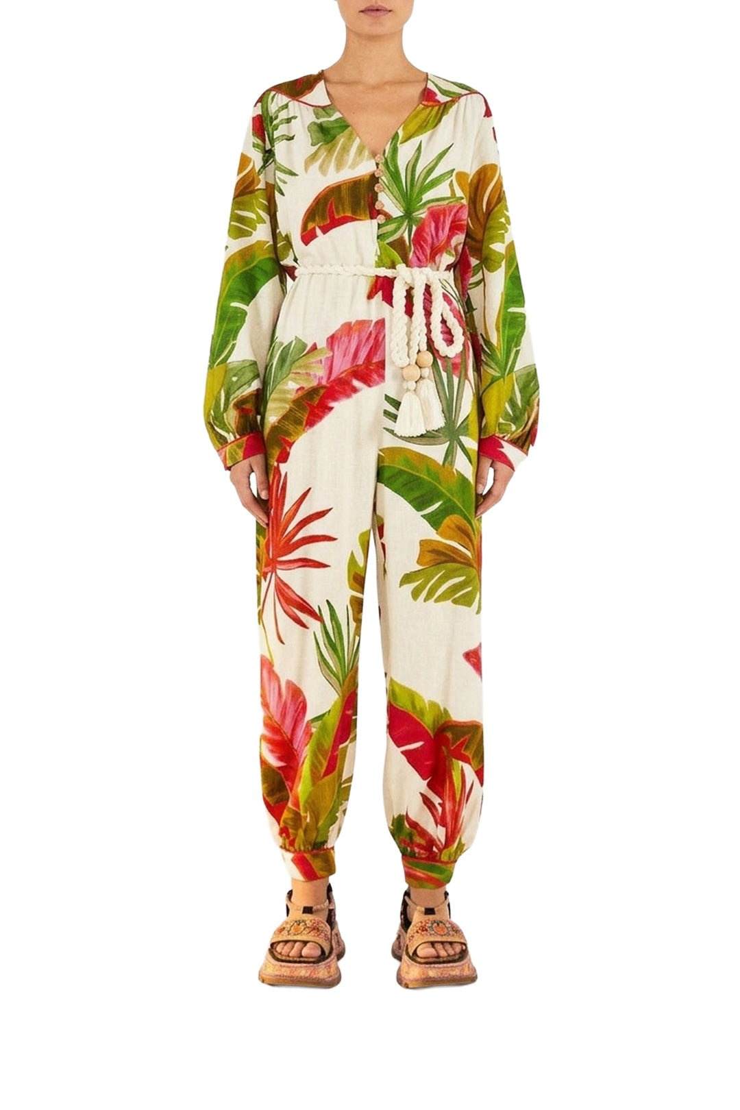 Combinaison Spring Forest en lin - Multicolore