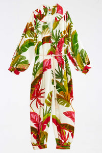Combinaison Spring Forest en lin - Multicolore