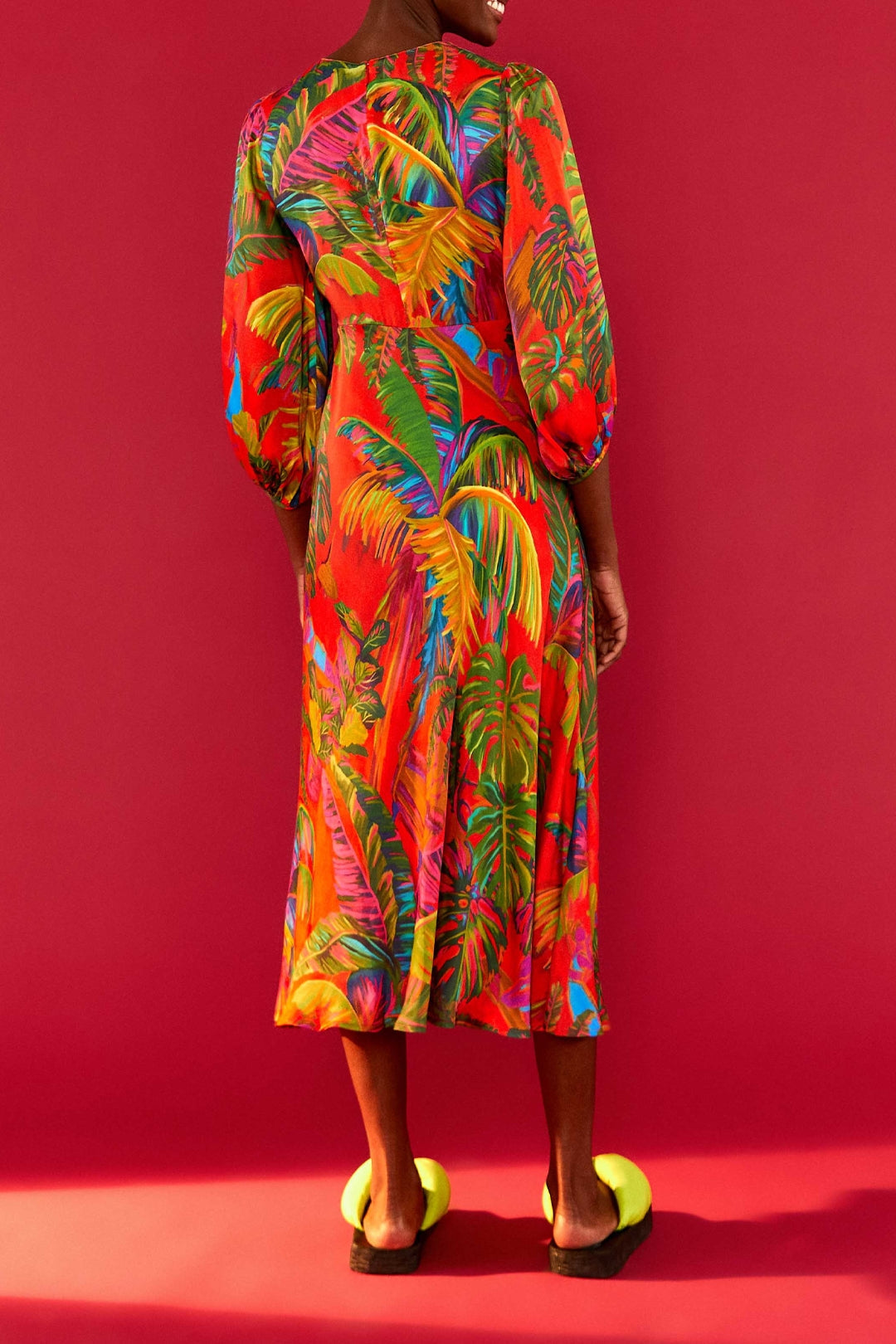 Robe midi Urban Jungle - Orange
