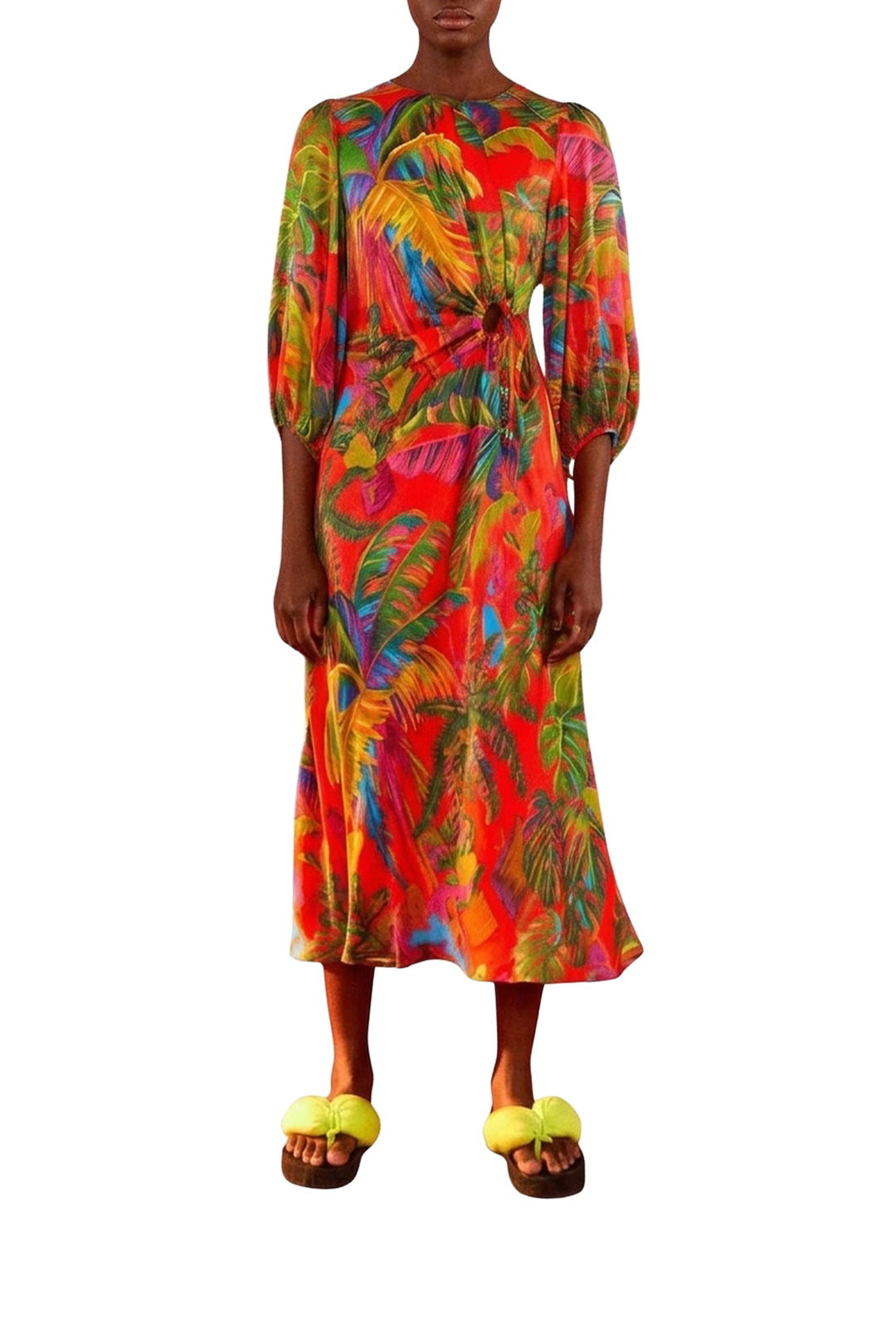 Robe midi Urban Jungle - Orange