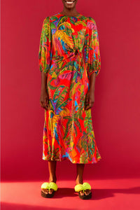 Robe midi Urban Jungle - Orange