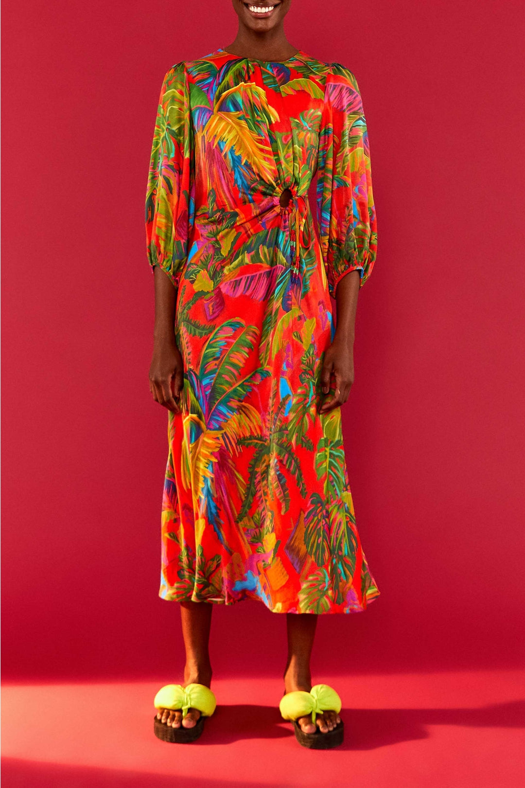 Robe midi Urban Jungle - Orange
