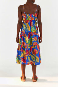 Robe midi Beaks & Bananas en coton - Multicolore