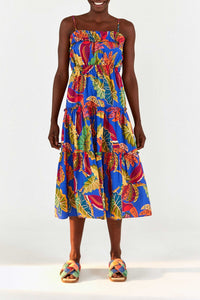 Robe midi Beaks & Bananas en coton - Multicolore