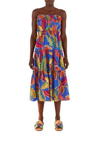 Robe midi Beaks & Bananas en coton - Multicolore