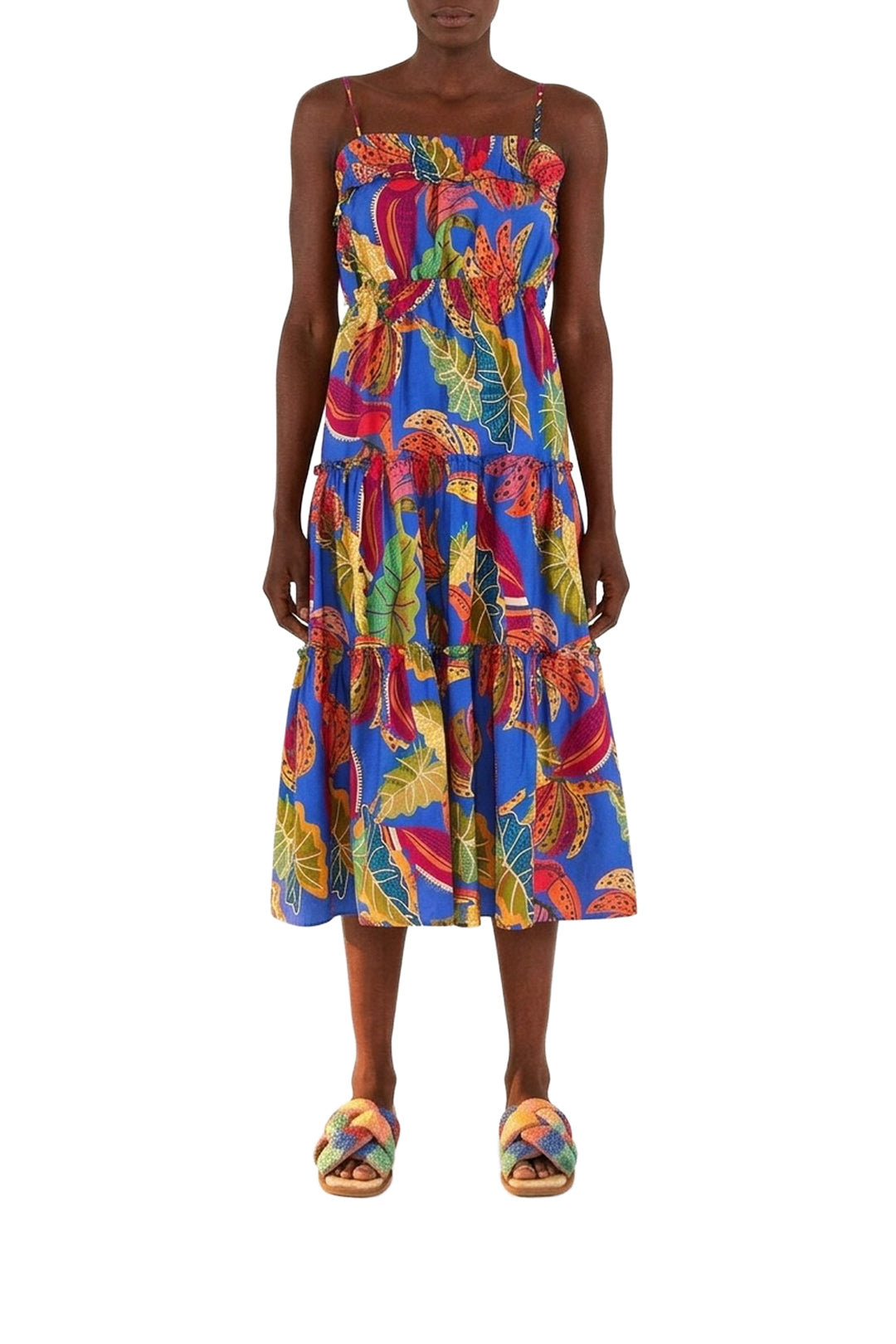 Robe midi Beaks & Bananas en coton - Multicolore