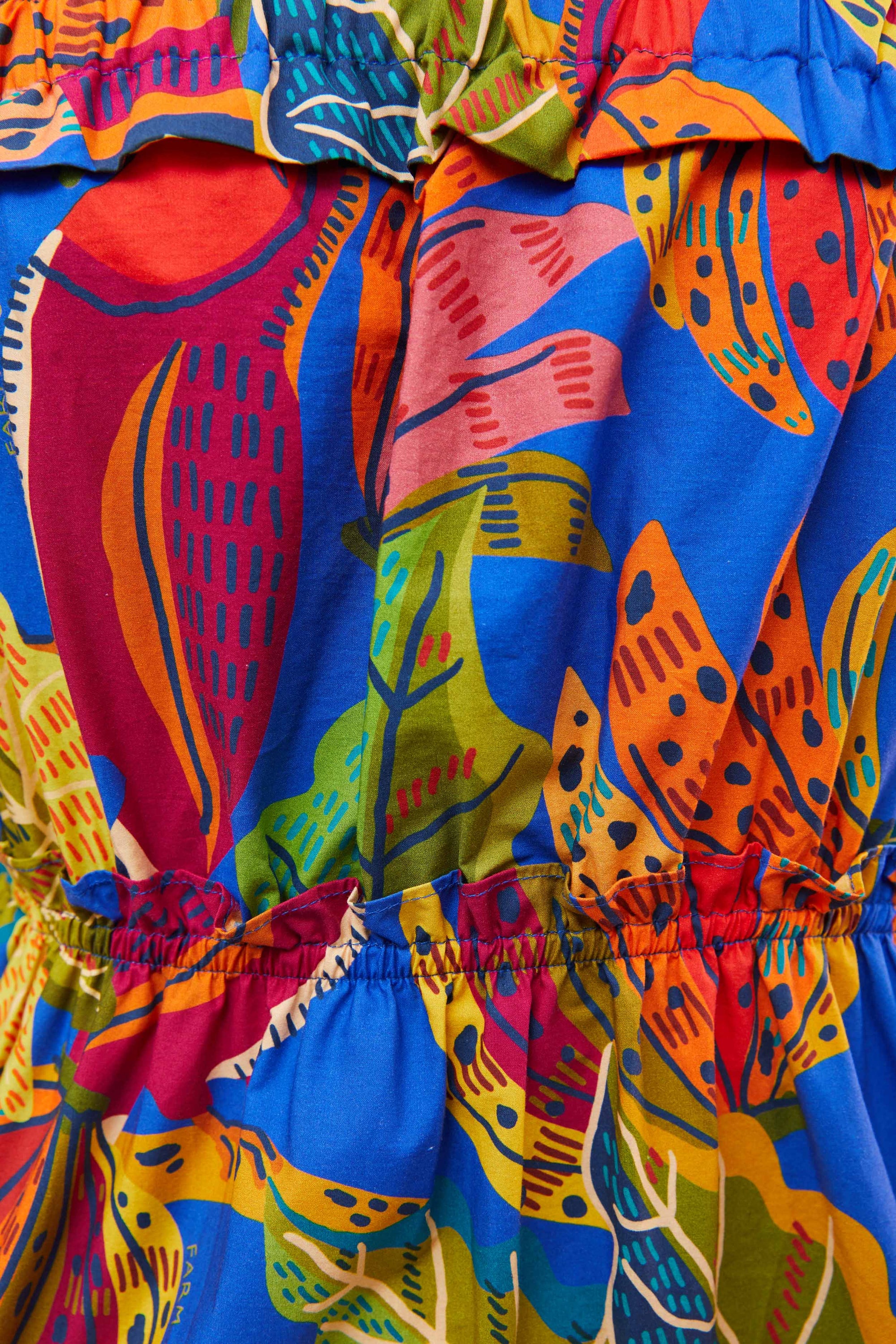 Robe midi Beaks & Bananas en coton - Multicolore