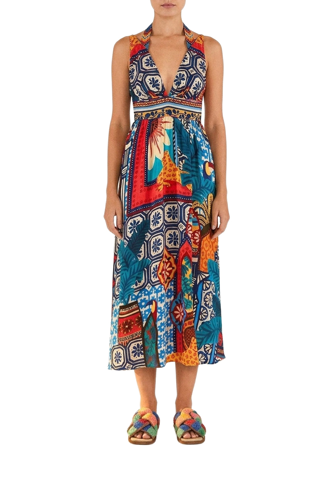 Robe midi Forest Tiles - Multicolore