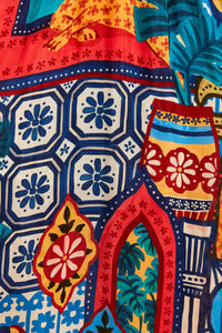 Robe midi Forest Tiles - Multicolore