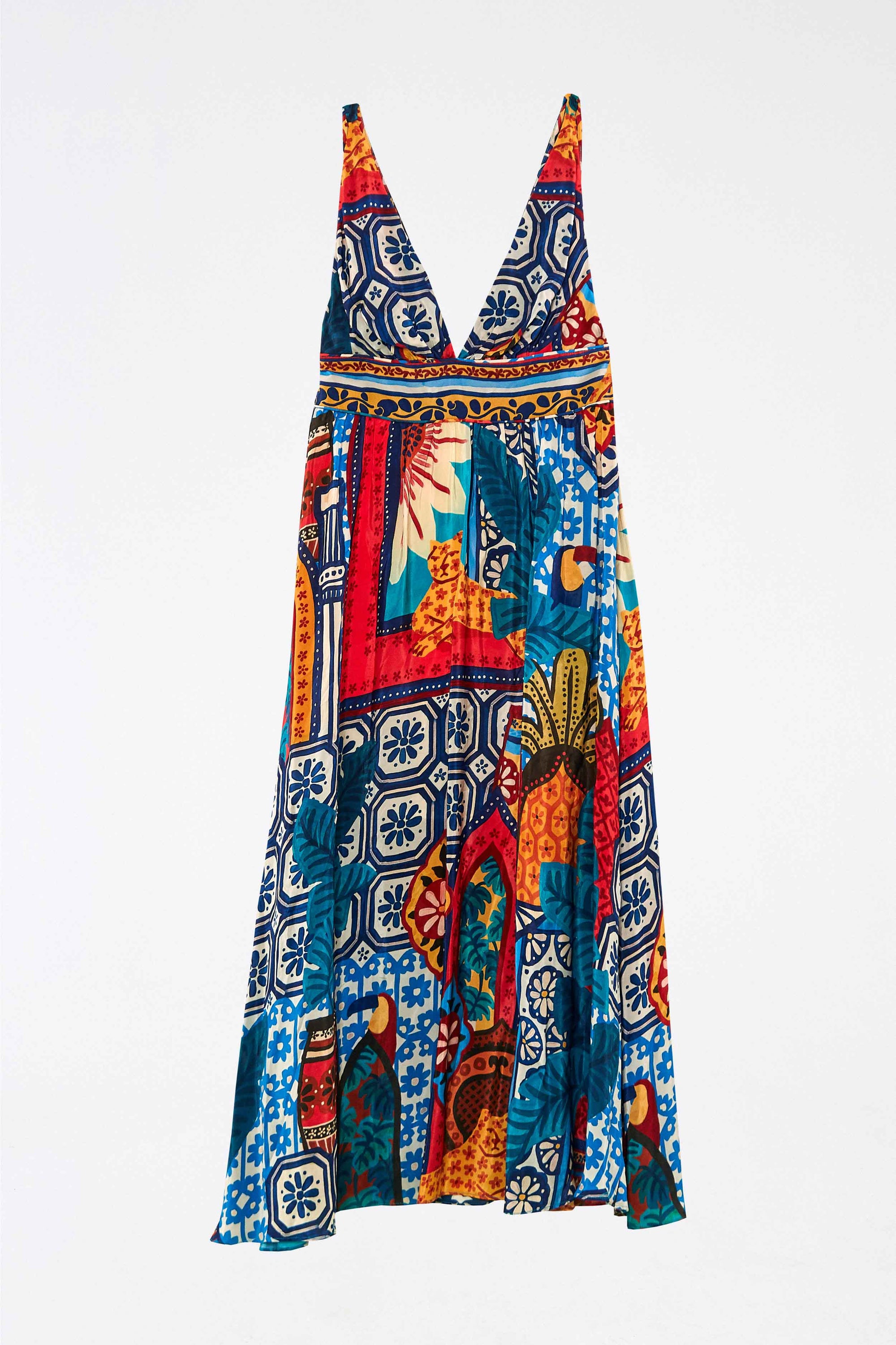 Robe midi Forest Tiles - Multicolore