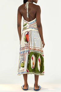 Blouse Halter à noued - Multicolore