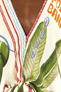 Blouse Halter à noued - Multicolore