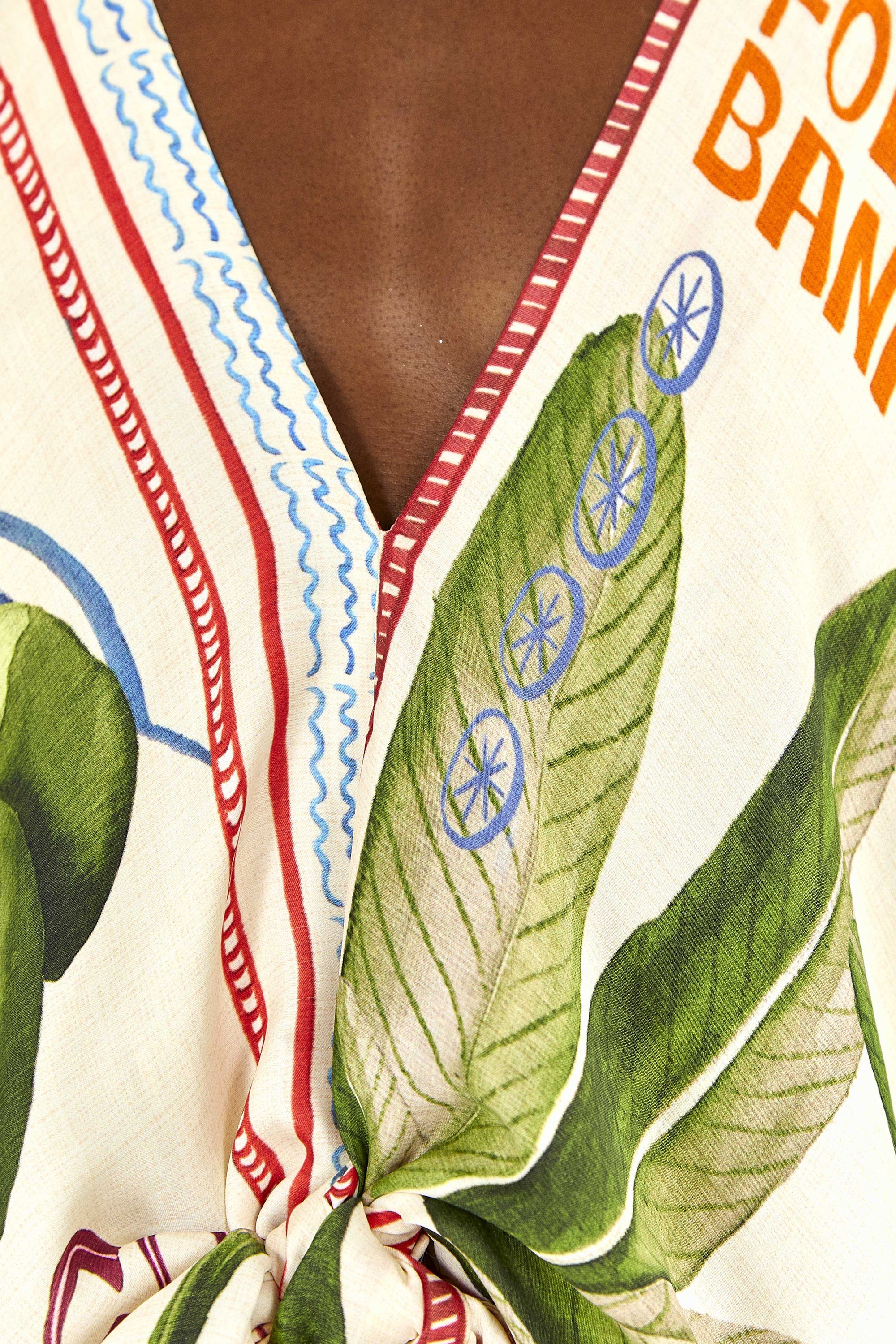 Blouse Halter à noued - Multicolore