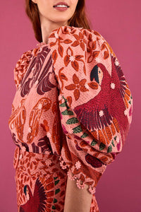 Blouse Ainika à imprimé ara en coton - Multicolore