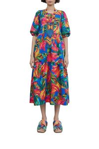 Robe midi Bananamix - Bleu