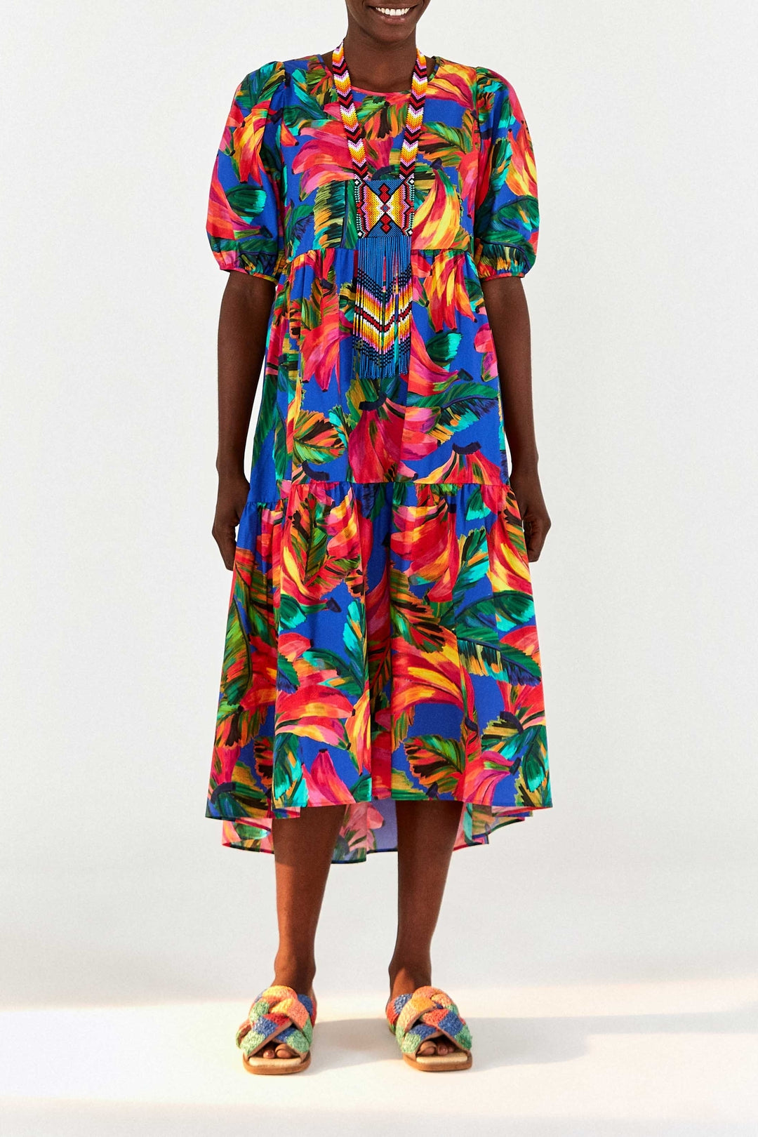 Robe midi Bananamix - Bleu