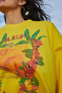 T-shirt Mata Atlantica en coton - Jaune