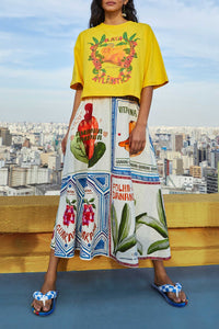 T-shirt Mata Atlantica en coton - Jaune