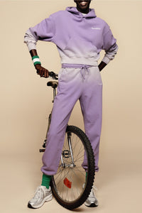 Script sweatpants with embroidery - Dip Dye Purple