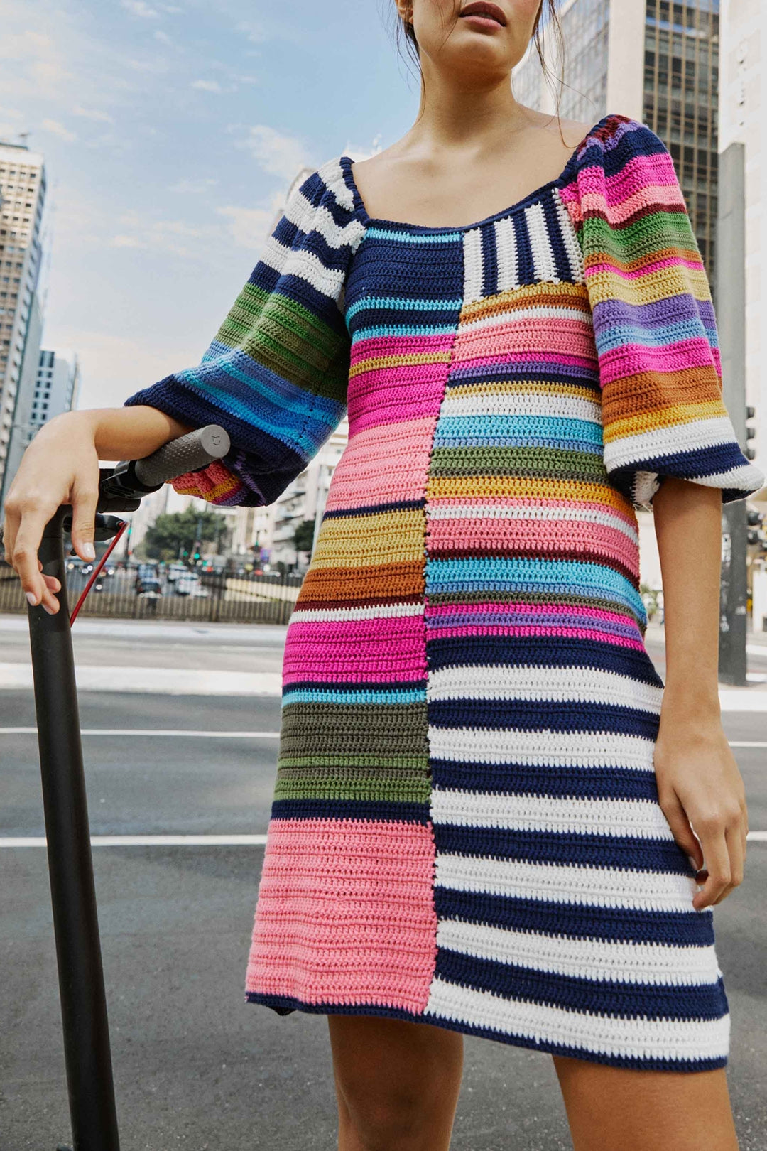 Mixed Stripes Robe courte - Mixed Stripes