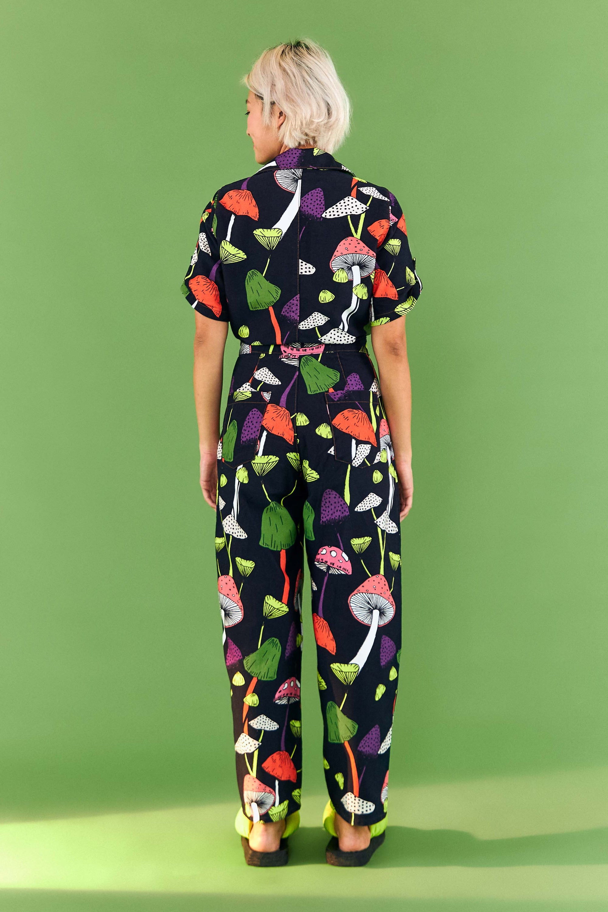 Combinaison Mushroom en gabardine de coton - Noir