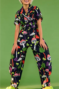 Combinaison Mushroom en gabardine de coton - Noir
