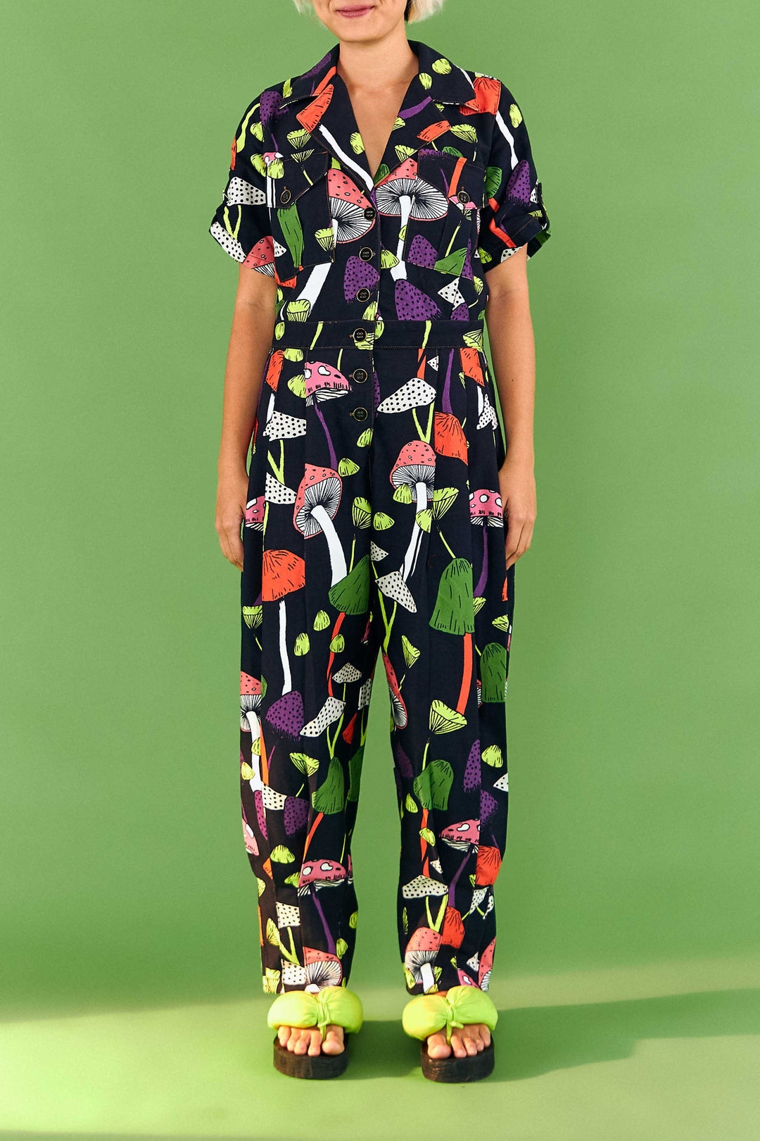 Combinaison Mushroom en gabardine de coton - Noir