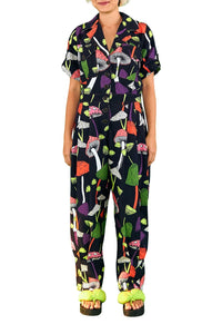 Combinaison Mushroom en gabardine de coton - Noir