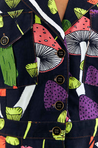 Combinaison Mushroom en gabardine de coton - Noir